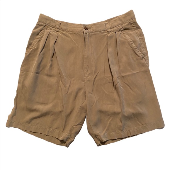 "Tommy Bahama" Men's Silk khaki Shorts - Picture 1 of 4